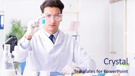  Presentation with testing - PPT theme having analysis milk - food scientist testing new stuff background and a  colored foreground