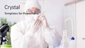  Presentation with food analysis - Theme consisting of analysis milk - food scientist testing new stuff background and a  colored foreground