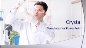  Presentation with food analysis - Slide deck consisting of analysis milk - food scientist testing new stuff background and a sky blue colored foreground