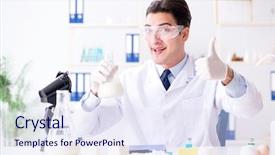  Presentation with street food new york - Theme consisting of analysis milk - food scientist testing new stuff background and a sky blue colored foreground