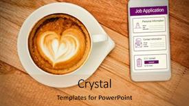  Presentation with 3d application job - Beautiful slide set featuring analysis milk - informations for job application backdrop and a yellow colored foreground