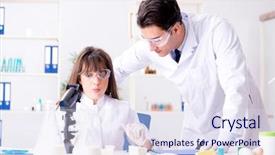  Presentation with testing - Cool new PPT layouts with analysis milk - two lab doctor testing food backdrop and a  colored foreground