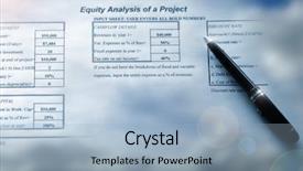  Presentation with cloud - Colorful PPT layouts enhanced with analysis spreadsheet with pen pointing backdrop and a light blue colored foreground