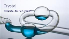  Presentation with test tubes - Colorful PPT theme enhanced with analysis-test-tubes-blue-liquid backdrop and a sky blue colored foreground