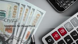  Presentation with staff - Slide deck consisting of analyst-desk-with-calculator background and a light gray colored foreground