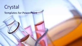  Presentation with analytical chemistry - Amazing PPT theme having analytical chemistry - laboratory glassware backdrop and a sky blue colored foreground