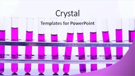  Presentation with vials - PPT theme consisting of analytical chemistry - laboratory vials with samples background and a white colored foreground