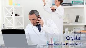  Presentation with pair - PPT theme having analytical chemistry - pair of scientists conducting background and a lemonade colored foreground