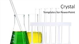  Presentation with water equipment laboratory - Audience pleasing slides consisting of analytical chemistry instrumental - laboratory glassware with colorful liquids backdrop and a white colored foreground