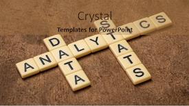  Presentation with data analytics - Slide set featuring analytics-data-and-stats-crossword background and a coral colored foreground