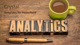  Presentation with data analytics - Cool new PPT layouts with analytics-word-abstract-in-vintage backdrop and a coral colored foreground