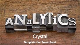  Presentation with analytics - Amazing slides having analytics word in mixed vintage backdrop and a  colored foreground