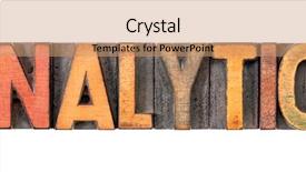  Presentation with analytics - Slides enhanced with analytics word typography - isolated text background and a  colored foreground