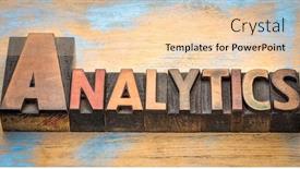  Presentation with data analytics - Presentation theme having analytics-word-typography-text background and a lemonade colored foreground