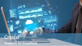  Presentation with laptop computers around the world - Cool new theme with analyze organizations - businessman hand typing on laptop backdrop and a teal colored foreground