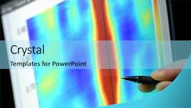  Presentation with medical - Presentation theme enhanced with analyzing medical graph on computer background and a arctic colored foreground