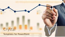  Presentation with sales - Theme featuring analyzing-sales-data background and a  colored foreground