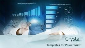  Presentation with statistics - Audience pleasing PPT layouts consisting of analyzing statistics data backdrop and a sky blue colored foreground