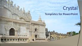  Presentation with myanmar bagan - Slide set enhanced with ananda temple in bagan myanmar burma background and a sky blue colored foreground
