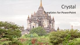  Presentation with myanmar bagan - Presentation theme having ananda temple in bagan myanmar background and a lemonade colored foreground