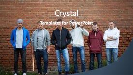  Presentation with street - Beautiful slides featuring anarchy - portrait of several street hooligans backdrop and a coral colored foreground