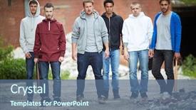  Presentation with street accident statistic - Beautiful presentation theme featuring anarchy - portrait of spiteful guys backdrop and a ocean colored foreground