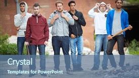  Presentation with street accident statistic - Audience pleasing slides consisting of anarchy - portrait of spiteful guys backdrop and a ocean colored foreground