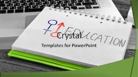  Presentation with education - Presentation theme featuring anatomie sexuality - male and female symbols background and a light gray colored foreground