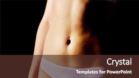  Presentation with woman body - PPT layouts with anatomie sexuality - sexy and athletic woman body background and a tawny brown colored foreground