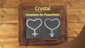  Presentation with gender - Presentation consisting of anatomie sexuality - small blackboard with drawn gender background and a tawny brown colored foreground
