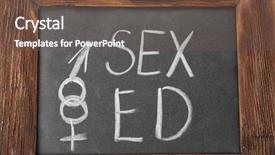 Presentation with sex - Presentation featuring anatomie sexuality - small blackboard with text sex background and a tawny brown colored foreground