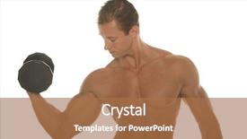  Presentation with champion - Cool new presentation design with anatomie sportsman - 2006 national fitness model champion backdrop and a coral colored foreground