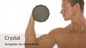  Presentation with champion - Colorful slide set enhanced with anatomie sportsman - 2006 usa fitness model champion backdrop and a coral colored foreground