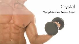  Presentation with champion - Cool new slides with anatomie sportsman - champion body builder working backdrop and a white colored foreground