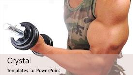  Presentation with strong - Amazing slides having anatomie sportsman - strong man with a helthy backdrop and a soft green colored foreground