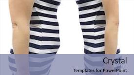  Presentation with body fat - PPT theme enhanced with women anatomy - fat and slim woman's body background and a seafoam green colored foreground