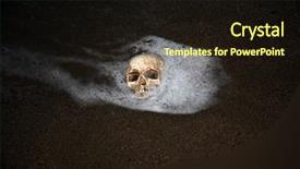  Presentation with foam - PPT theme consisting of anatomy - human skull human skull washes background and a wine colored foreground