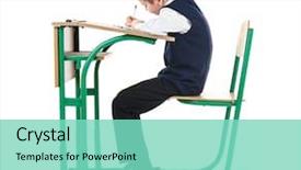  Presentation with posture - PPT layouts featuring anatomy - incorrect posture concept cute schoolboy background and a seafoam green colored foreground