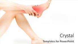  Presentation with joint pain - Amazing presentation theme having anatomy - joint ache female person backdrop and a white colored foreground