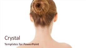  Presentation with head - Audience pleasing slide deck consisting of skin anatomy - naked woman's back- head backdrop and a lemonade colored foreground