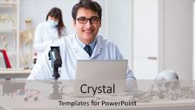  Presentation with human bronchus anatomy 3d - Cool new slide set with anatomy - professor studying human skeleton backdrop and a light gray colored foreground