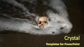  Presentation with sacrifice - Slide deck consisting of anatomy - voodoo skull scary halloween skull background and a tawny brown colored foreground