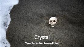  Presentation with sacrifice - Slide deck with anatomy - voodoo skull scary halloween skull background and a dark gray colored foreground