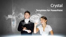  Presentation with brain child - Cool new PPT layouts with anatomy brain child - woman teacher and boy backdrop and a  colored foreground