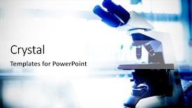  Presentation with cytology laboratory - Cool new PPT theme with medical equipment meeting - composite image of microscope backdrop and a white colored foreground
