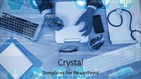  Presentation with herbal medecine - Theme featuring medecine against screen of music background and a light blue colored foreground