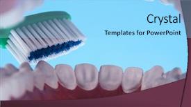  Presentation with mental health care sketch - Colorful PPT theme enhanced with anatomy nerves - dental health care objects backdrop and a light blue colored foreground