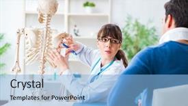  Presentation with injury - Audience pleasing slide deck consisting of anatomy nerves - doctor is explaining to patient backdrop and a light blue colored foreground