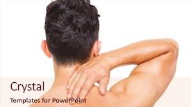  Presentation with shoulder pain - Amazing PPT theme having anatomy shoulder - rear view of a young backdrop and a lemonade colored foreground