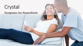  Presentation with people helping each teamwork couple - Audience pleasing slide set consisting of anatomy uterus - cheerful young couple looking backdrop and a white colored foreground